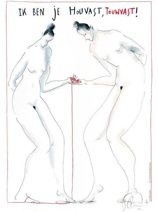 zine, illustratie, kijk, durf te kijken, post, brief, originele briefkaart, troost, moed, houvast